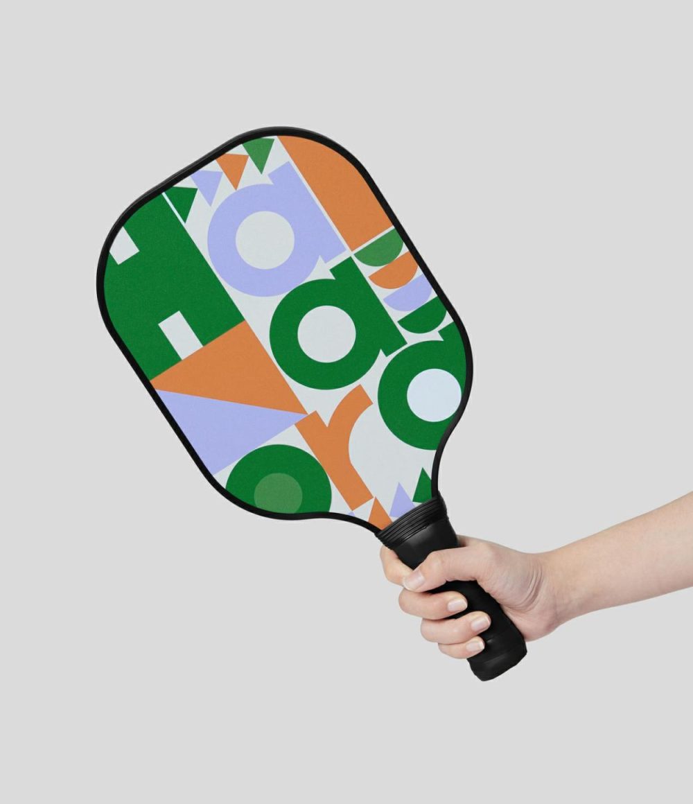 1 Set Slogan Print  Carbon Fiber Pickleball Paddle With Paddle Cover Without Ball  | Womens  Accessories Accessories Accessories