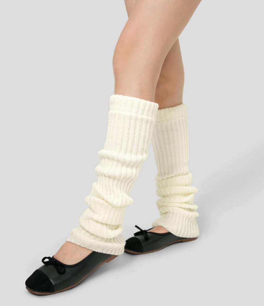 1pair Solid Knit Leg Warmers  | Womens  Accessories Accessories Accessories