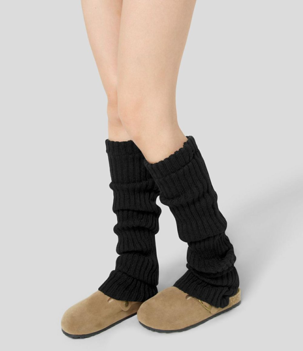 1pair Solid Knit Leg Warmers  | Womens  Accessories Accessories Accessories