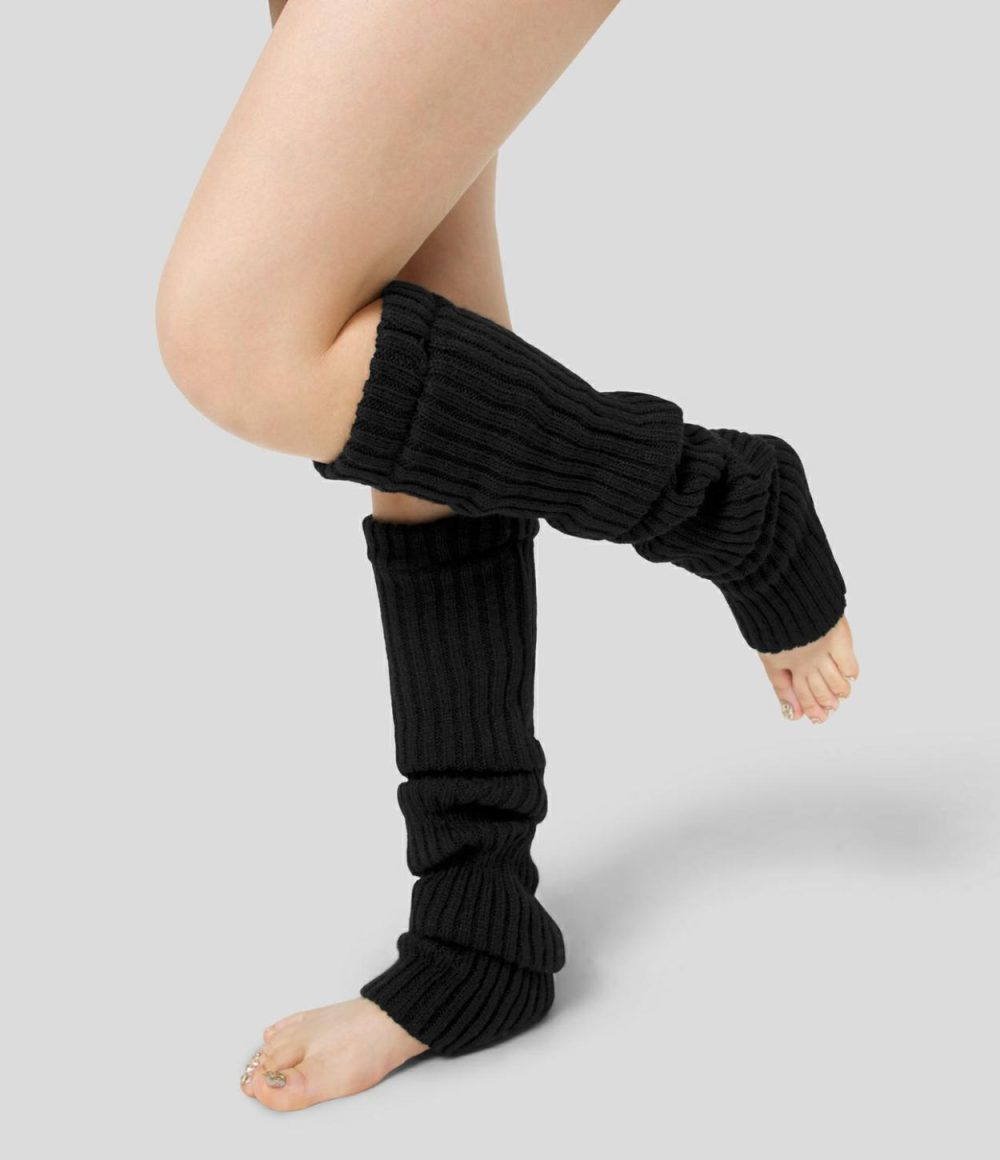 1pair Solid Knit Leg Warmers  | Womens  Accessories Accessories Accessories