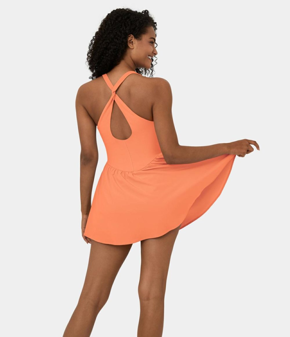 Breezeful™ Backless Corset 2-in-1 Pocket Mini Quick Dry Flowy Pickleball Active Dress  | Womens  Active Dresses Active Dresses Active Dresses