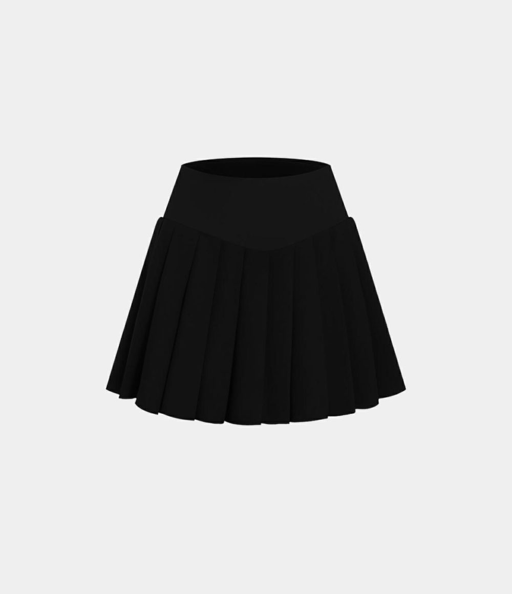 Breezeful™ High Waisted A Line Mini Pleated Quick Dry Casual Skirt-No Liner Shorts  | Womens  Mini Skirts Clothing Mini Skirts