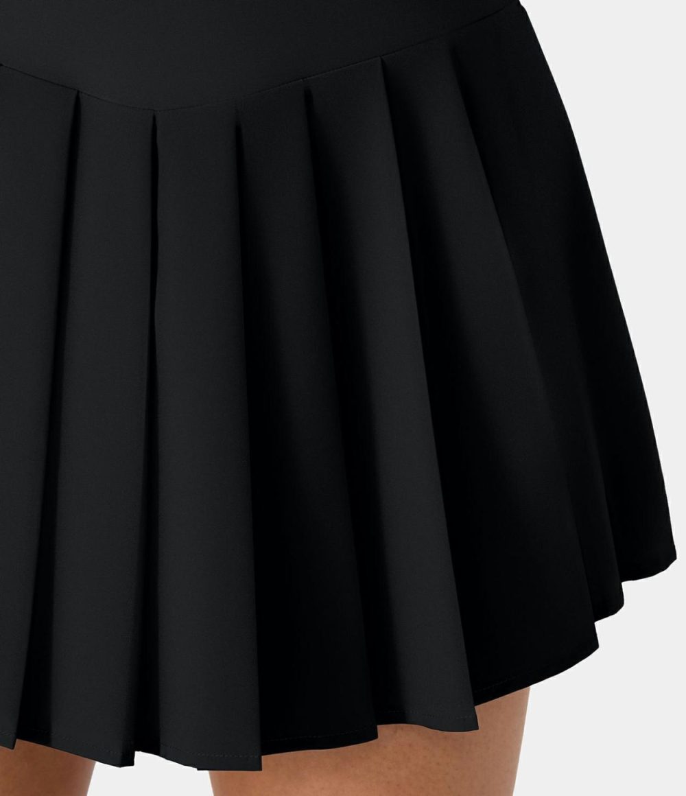 Breezeful™ High Waisted A Line Mini Pleated Quick Dry Casual Skirt-No Liner Shorts  | Womens  Mini Skirts Clothing Mini Skirts