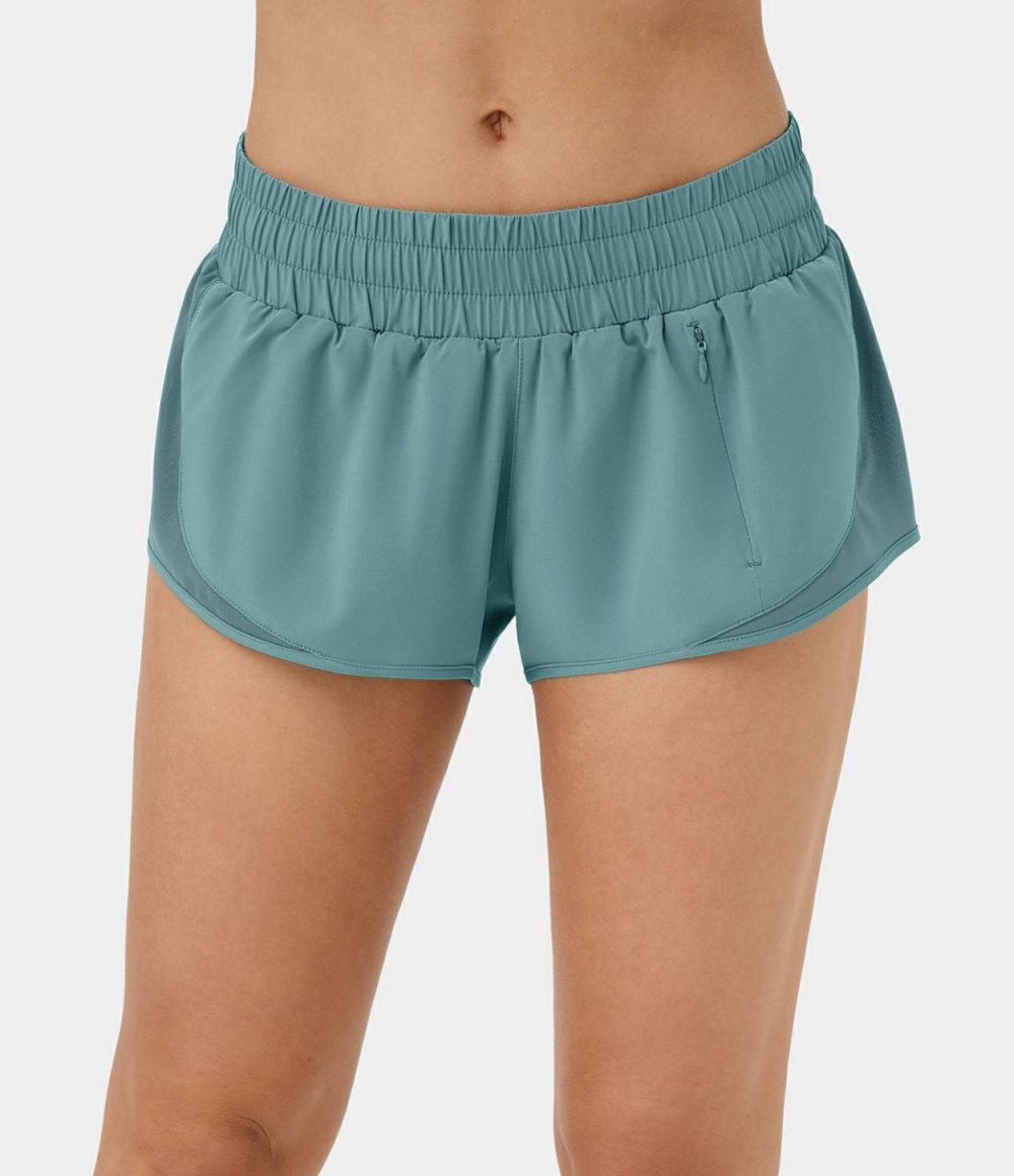 Breezeful™ Low Rise Inside Drawstring Zip Pocket 2-in-1 Quick Dry Running Shorts 2.5″  | Womens  2.5″ Shorts 2.5" Shorts 2.5" Shorts