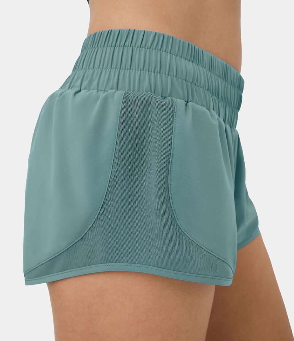 Breezeful™ Low Rise Inside Drawstring Zip Pocket 2-in-1 Quick Dry Running Shorts 2.5″  | Womens  2.5″ Shorts 2.5" Shorts 2.5" Shorts