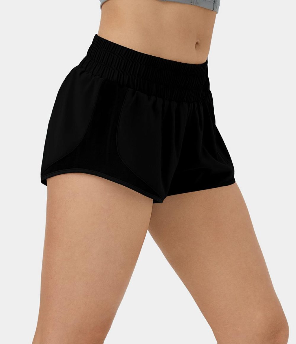 Breezeful™ Low Rise Inside Drawstring Zip Pocket 2-in-1 Quick Dry Running Shorts 2.5″  | Womens  2.5″ Shorts 2.5" Shorts 2.5" Shorts