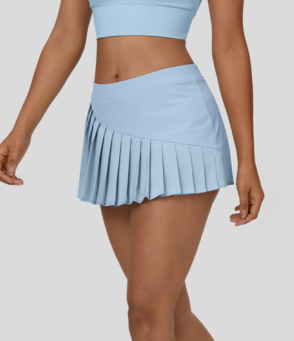 Breezeful™ Mid Rise 2-in-1 Side Pocket Pleated Mini Quick Dry Tennis Skirt  | Womens  Mini Skirts Clothing Mini Skirts