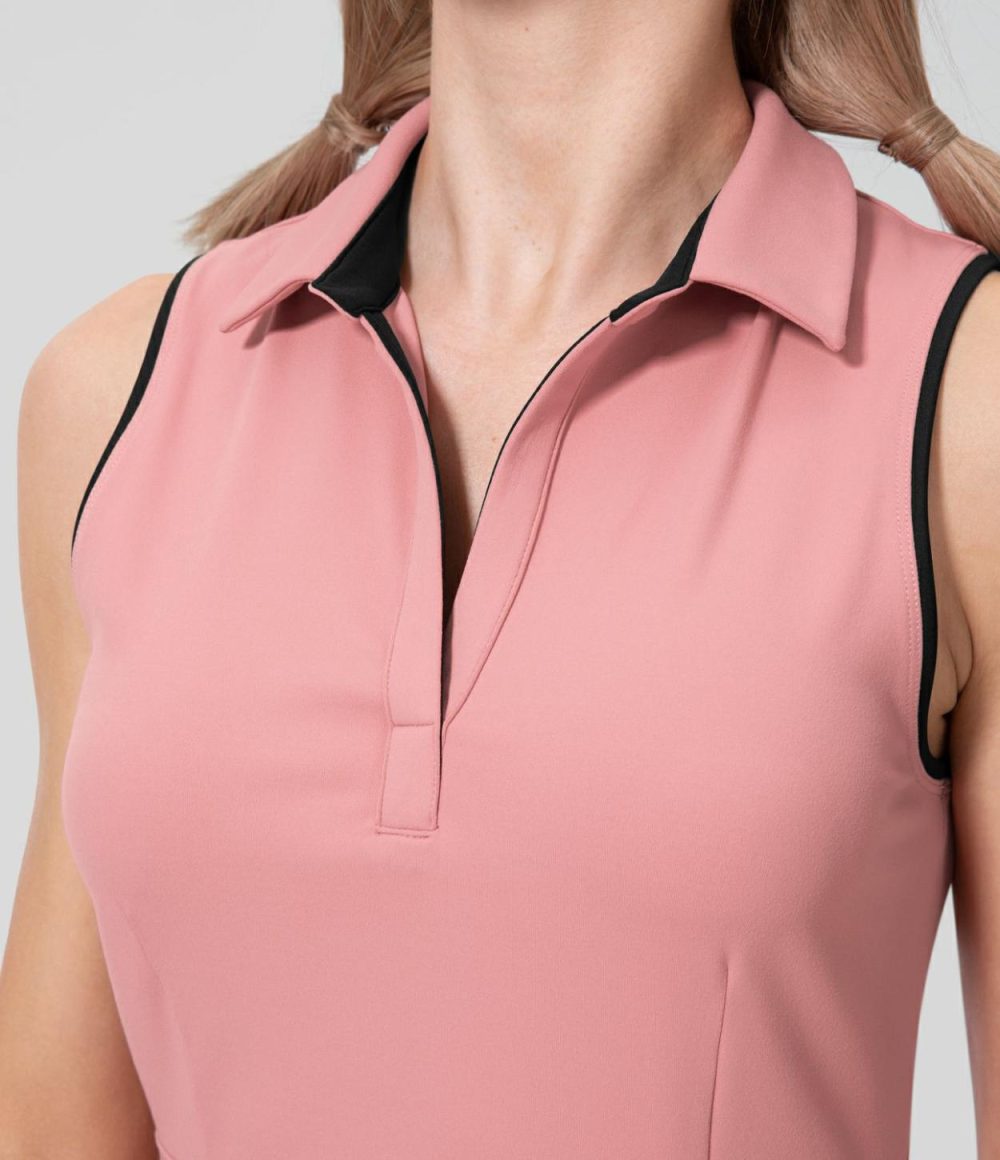 Collar 2-Piece Side Pocket Mini Golf Active Dress-Golf Tee Pocket  | Womens  Active Dresses Active Dresses Active Dresses