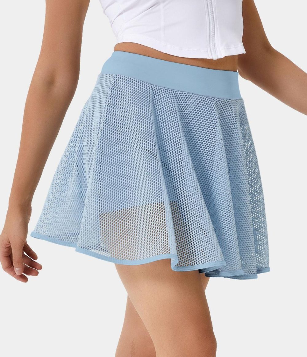 Everyday 2-in-1 Pickleball Skirt-Meshmerizing  | Womens  Mini Skirts Clothing Black/White/Aura Orange/Angel Falls