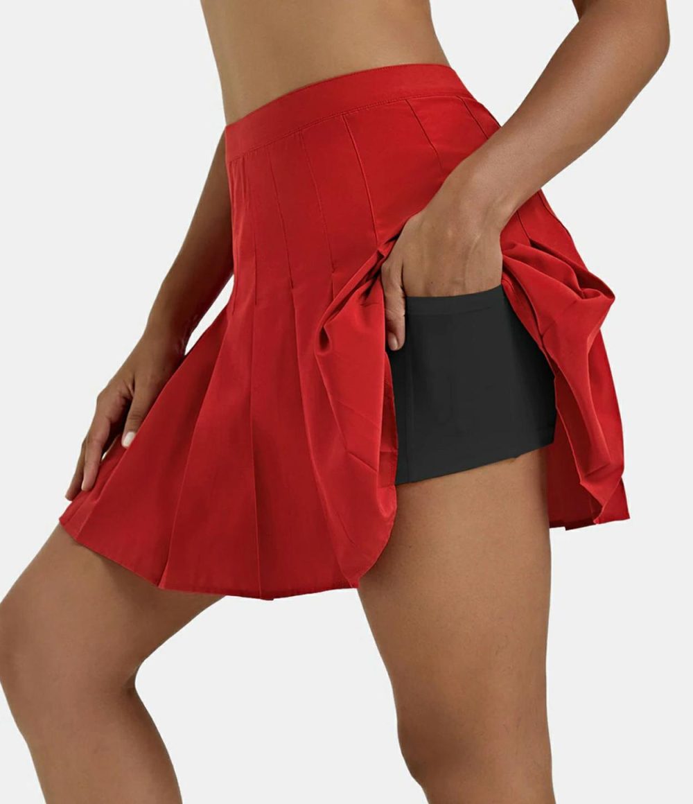 Everyday 2-in-1 Side Pocket Pleated Tennis Skirt-Airy  | Womens  Mini Skirts Clothing Mini Skirts