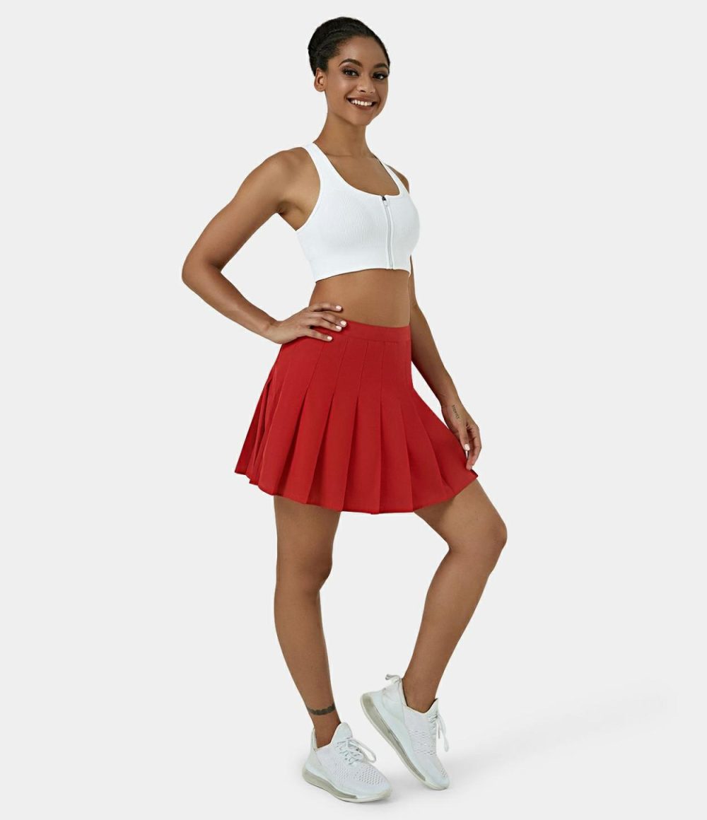 Everyday 2-in-1 Side Pocket Pleated Tennis Skirt-Airy  | Womens  Mini Skirts Clothing Mini Skirts