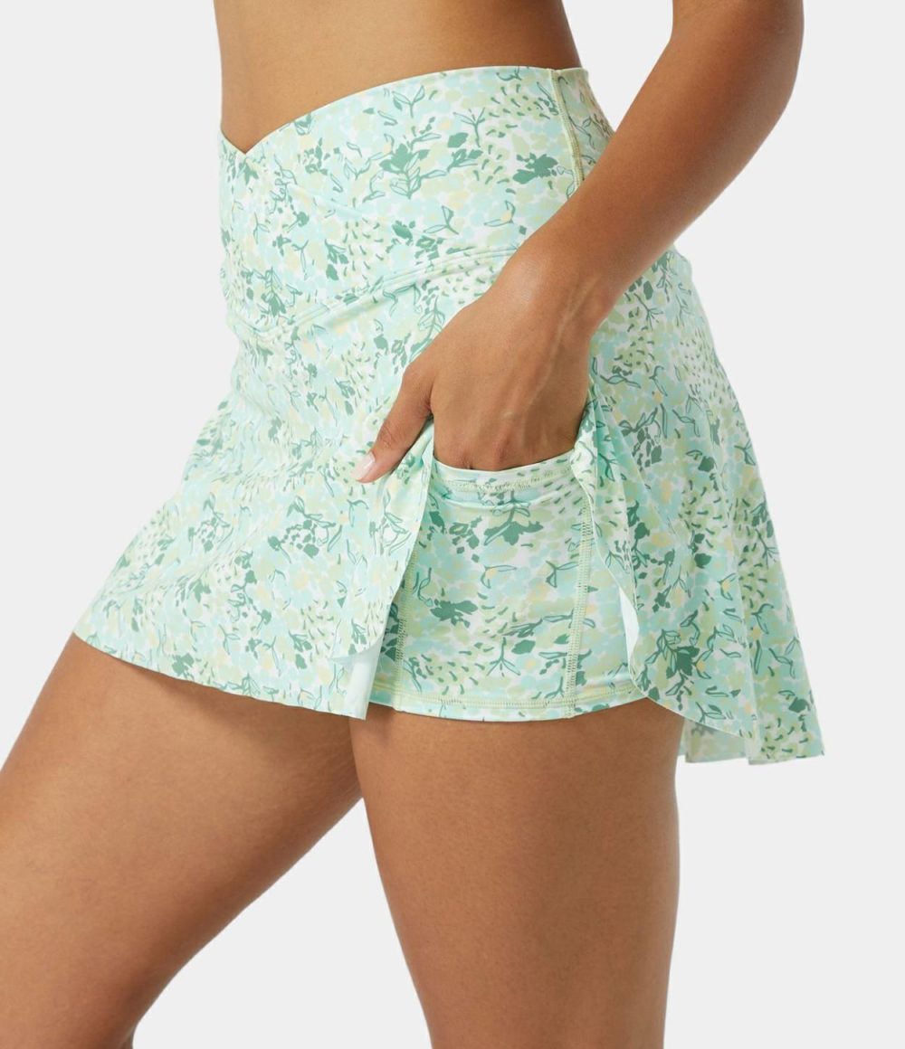 Everyday Crossover Side Pocket 2-in-1 Tennis Skirt-Lucid  | Womens  Mini Skirts Clothing Mini Skirts