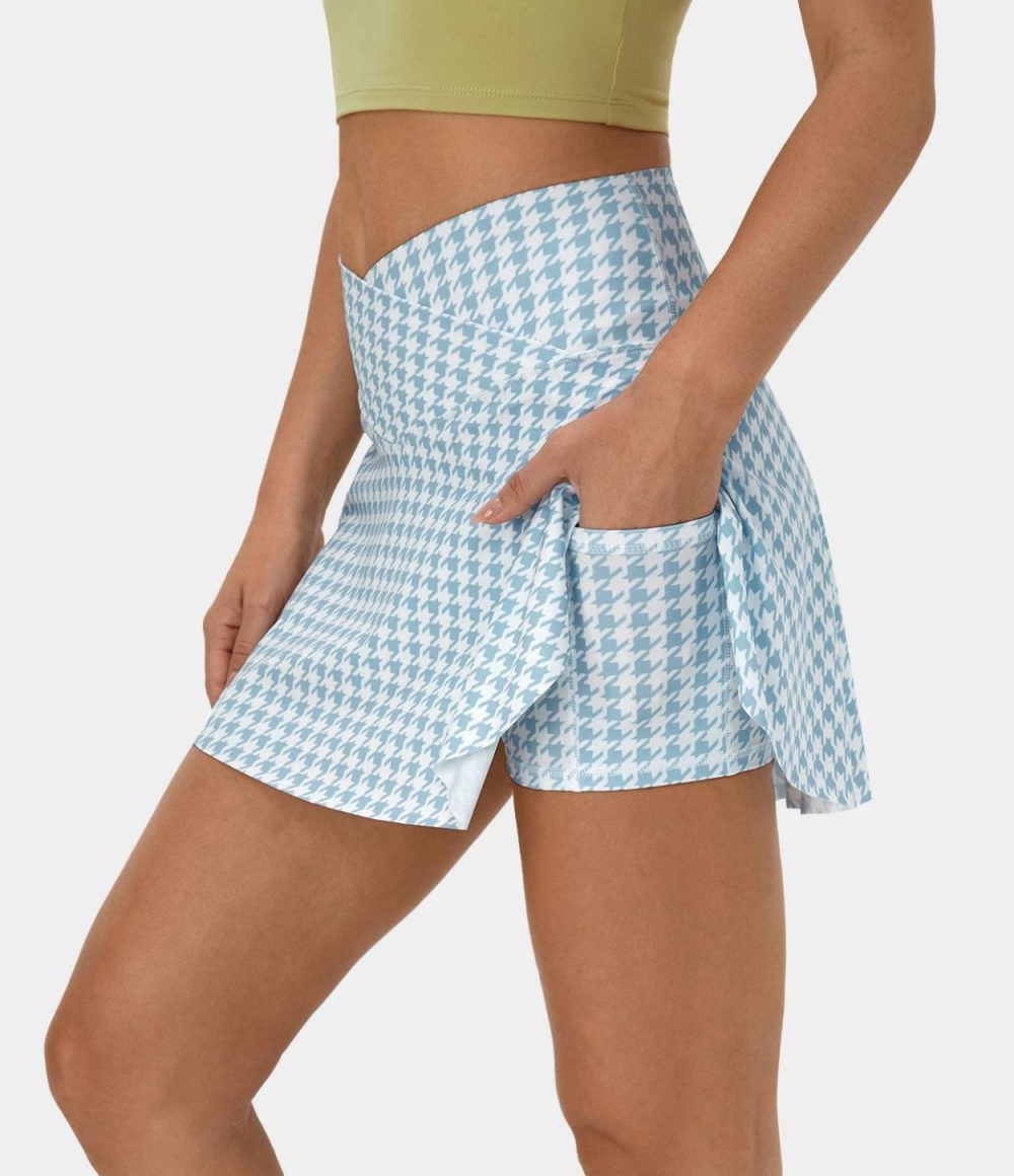 Everyday Crossover Side Pocket 2-in-1 Tennis Skirt-Lucid  | Womens  Mini Skirts Clothing Mini Skirts