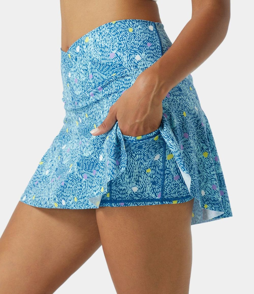 Everyday Crossover Side Pocket 2-in-1 Tennis Skirt-Lucid  | Womens  Mini Skirts Clothing Mini Skirts