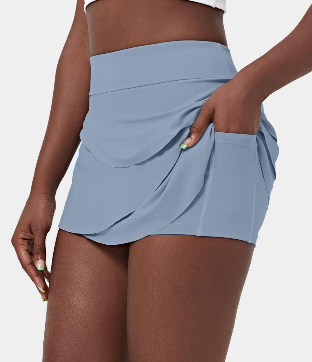 Everyday High Waisted Pocket Tiered Petal 2-in-1 Golf Skirt  | Womens  Mini Skirts Clothing Mini Skirts