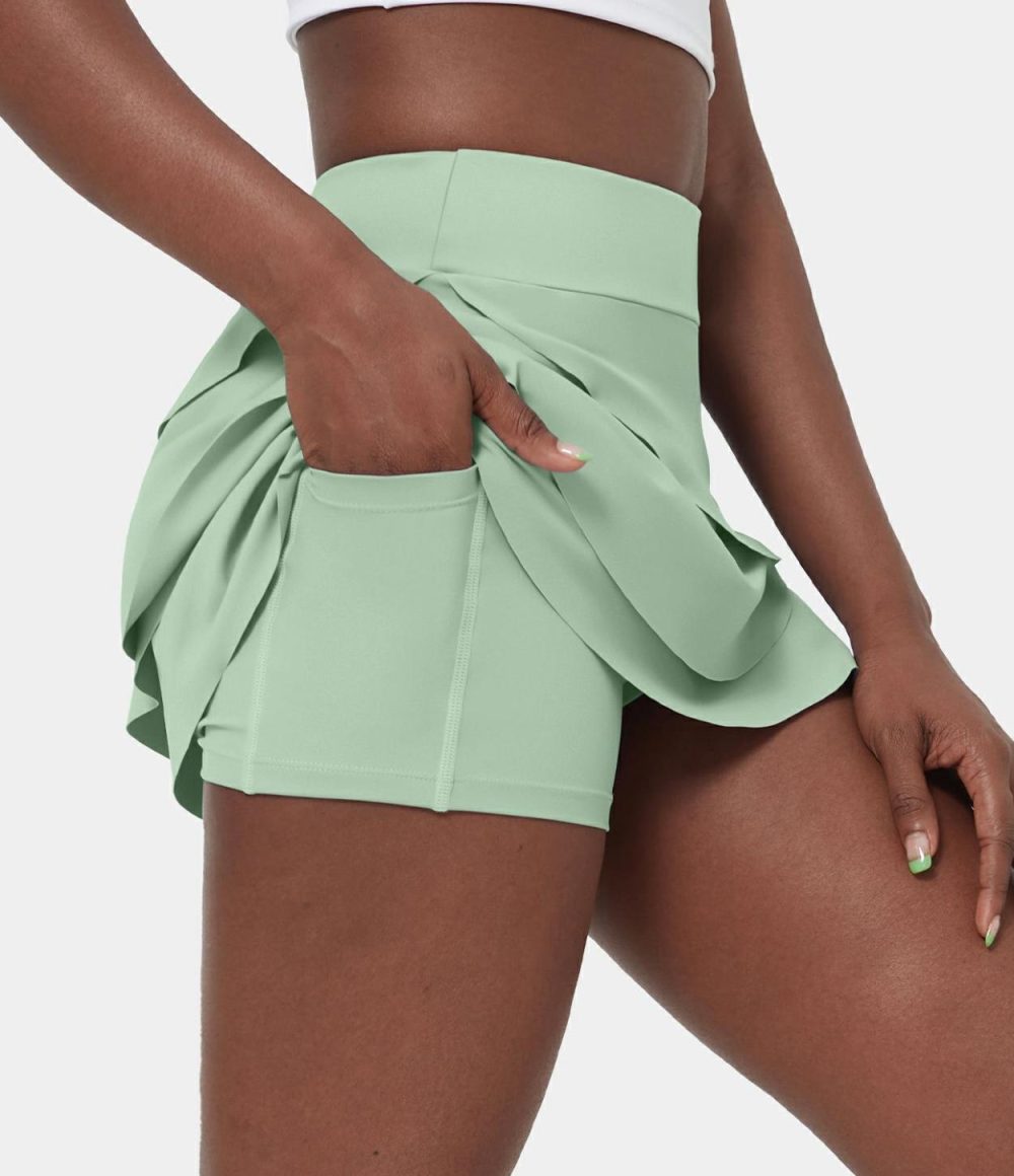 Everyday High Waisted Pocket Tiered Petal 2-in-1 Golf Skirt  | Womens  Mini Skirts Clothing Mini Skirts