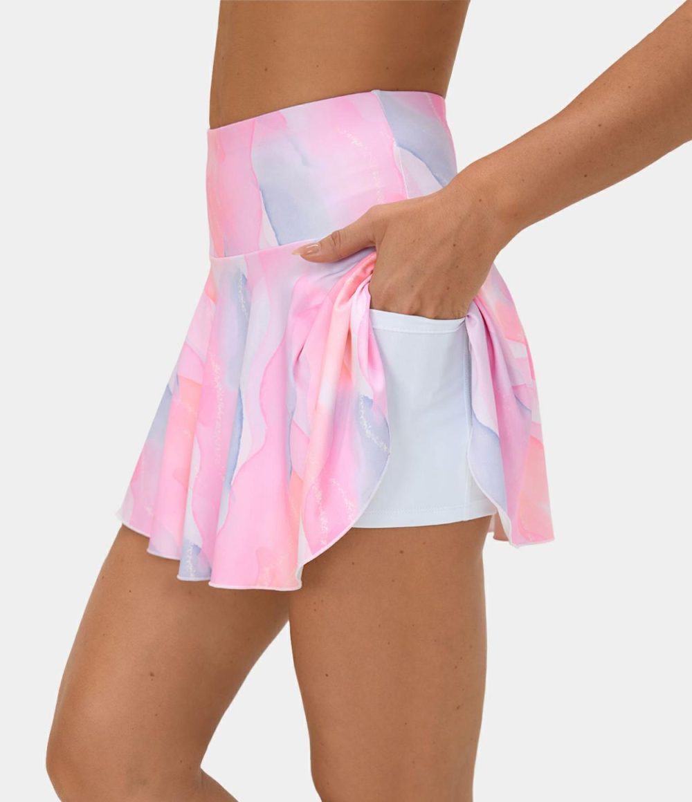 Everyday Softlyzero™ Airy 2-in-1 Cool Touch Tennis Skirt-Marvelous-Color Print  | Womens  Mini Skirts Clothing Golden Faith