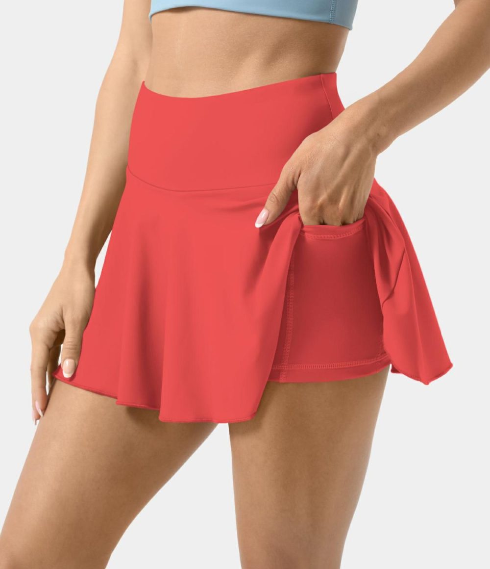 Everyday Softlyzero™ Airy 2-in-1 Cool Touch Tennis Skirt-Marvelous-UPF50+  | Womens  Mini Skirts Clothing Mars Red/Black/Loka Blue/Exotic Orange/Mandarin Yellow/Orange Rust/Poinsettia/Peach Melba/White/Steel Gray