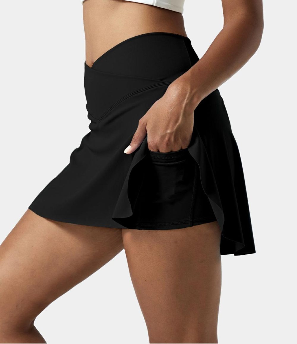 Everyday Softlyzero™ Airy Crossover 2-in-1 Side Pocket Cool Touch Pickleball Skirt-Lucid-UPF50+  | Womens  Mini Skirts Clothing Black/Loka Blue/White/Ink Green/Peacoat/Endless Sky/Steel Gray/Nosegay/Fuchsia Fedora/Berry Red