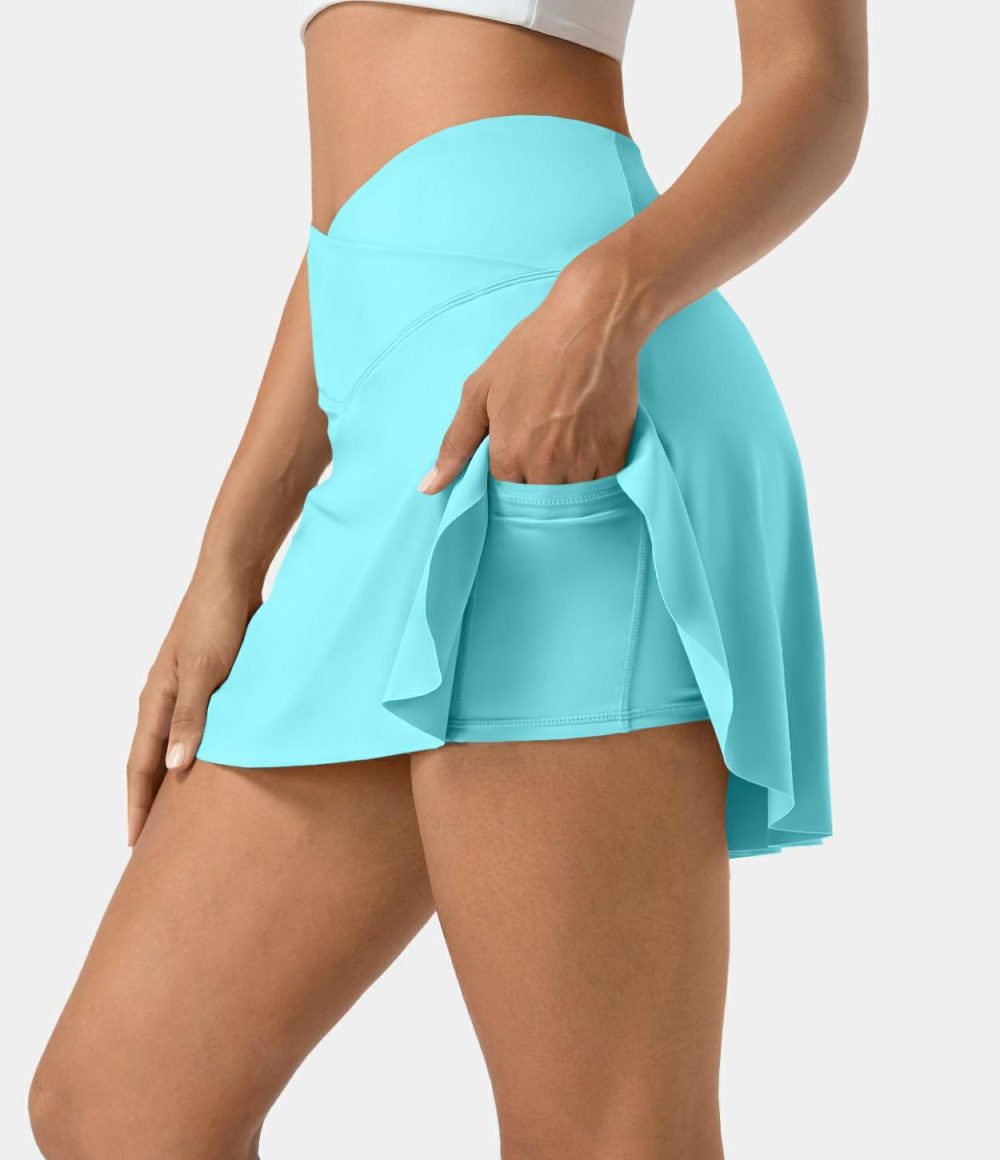 Everyday Softlyzero™ Airy Crossover 2-in-1 Side Pocket Cool Touch Pickleball Skirt-Lucid-UPF50+  | Womens  Mini Skirts Clothing Black/Loka Blue/White/Ink Green/Peacoat/Endless Sky/Steel Gray/Nosegay/Fuchsia Fedora/Berry Red