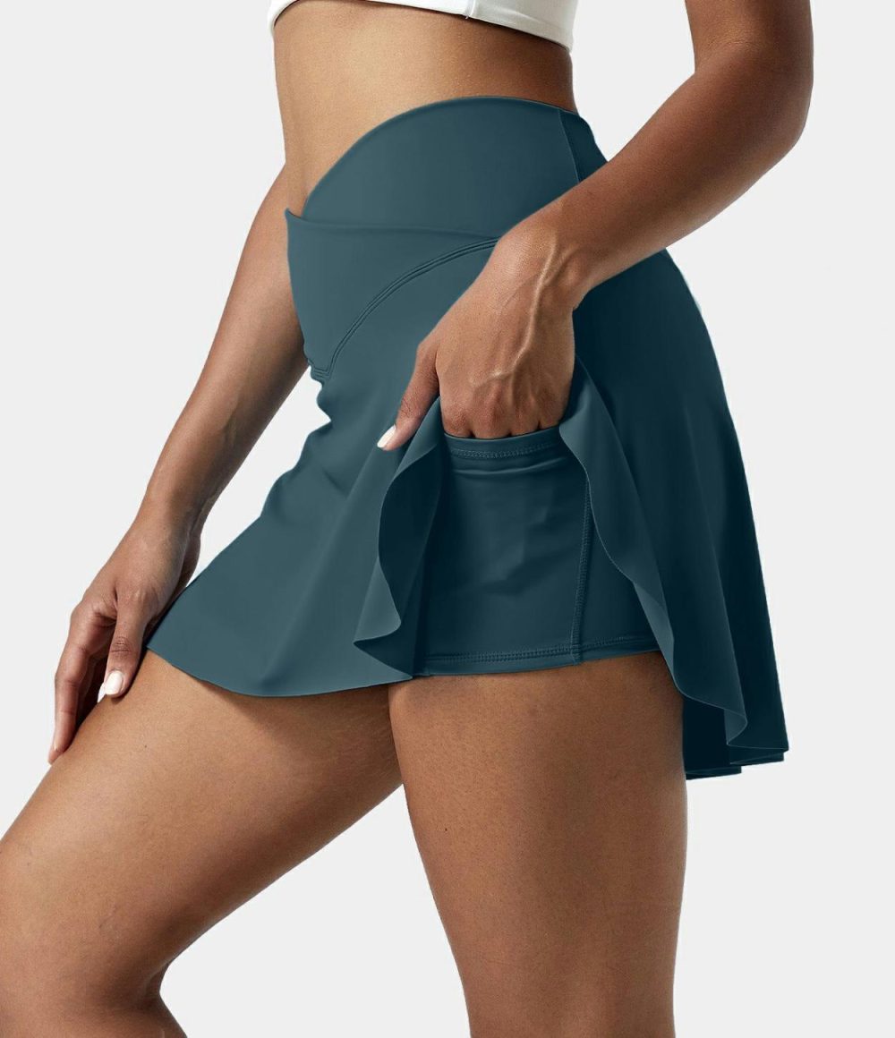 Everyday Softlyzero™ Airy Crossover 2-in-1 Side Pocket Cool Touch Pickleball Skirt-Lucid-UPF50+  | Womens  Mini Skirts Clothing Black/Loka Blue/White/Ink Green/Peacoat/Endless Sky/Steel Gray/Nosegay/Fuchsia Fedora/Berry Red