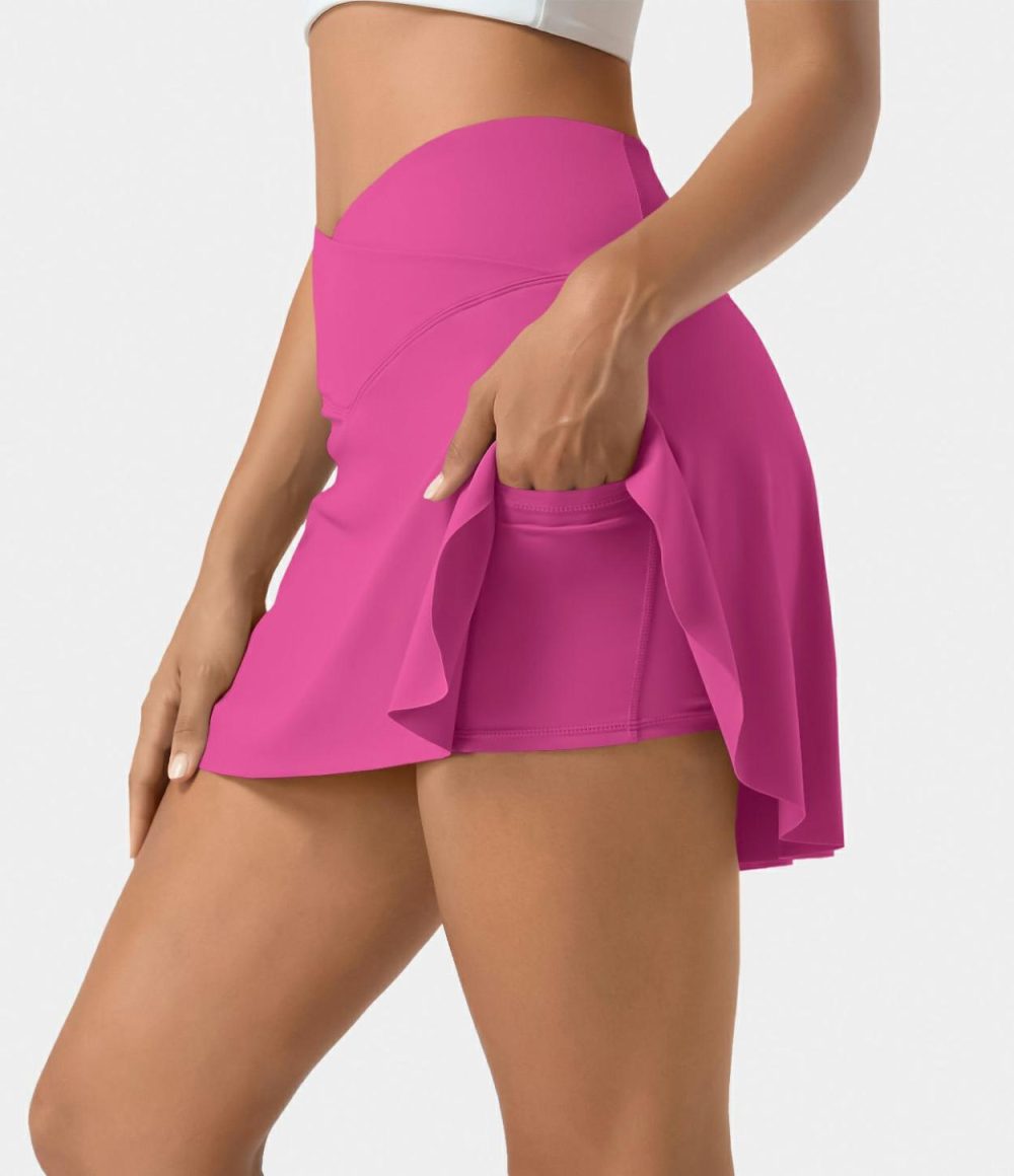 Everyday Softlyzero™ Airy Crossover 2-in-1 Side Pocket Cool Touch Pickleball Skirt-Lucid-UPF50+  | Womens  Mini Skirts Clothing Black/Loka Blue/White/Ink Green/Peacoat/Endless Sky/Steel Gray/Nosegay/Fuchsia Fedora/Berry Red