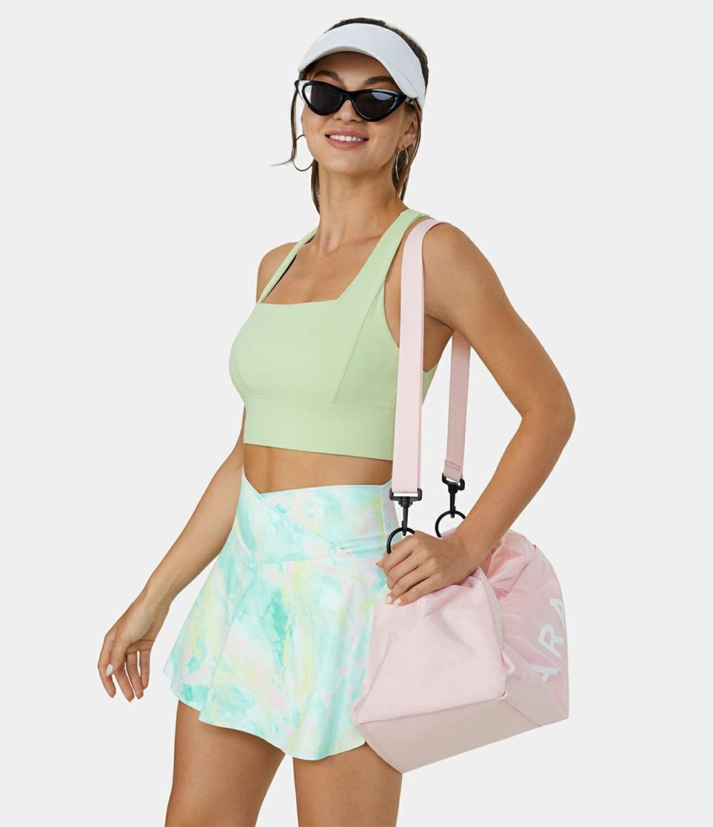 Everyday Softlyzero™ Airy Crossover Side Pocket 2-in-1 Cool Touch Tennis Skirt-Lucid-Color Print  | Womens  Mini Skirts Clothing Dreamlike Wave