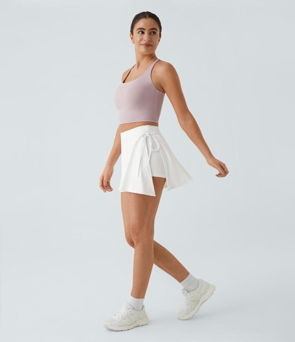 Everyday Softlyzero™ Airy Mid Rise Tie Side A Line 2-in-1 Side Pocket Mini Cool Touch Skirt-UPF50+  | Womens  2-in-1 Skorts 2-in-1 Skorts 2-in-1 Skorts