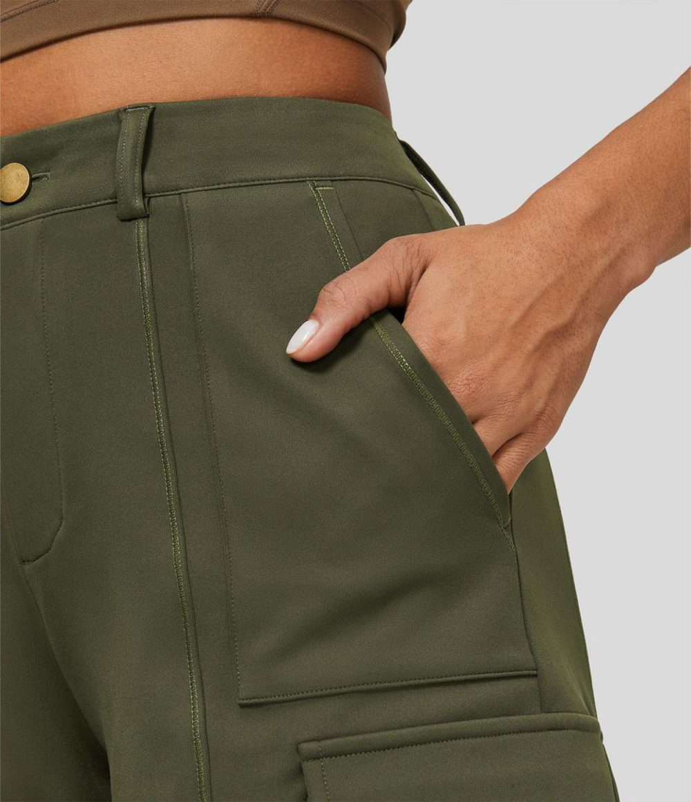 High Waisted Button Zipper Multiple Pockets Cargo Shorts  | Womens  Cargo Pants Cargo Pants Cargo Pants