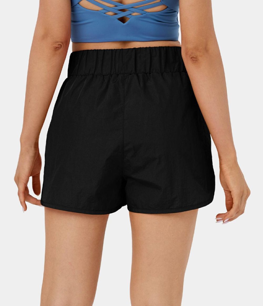 High Waisted Dolphin Hem Casual Shorts 2.5″  | Womens  2.5″ Shorts 2.5" Shorts 2.5" Shorts