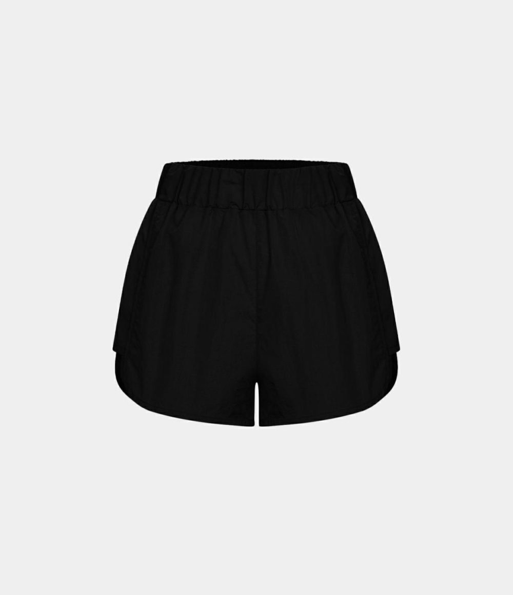 High Waisted Dolphin Hem Casual Shorts 2.5″  | Womens  2.5″ Shorts 2.5" Shorts 2.5" Shorts