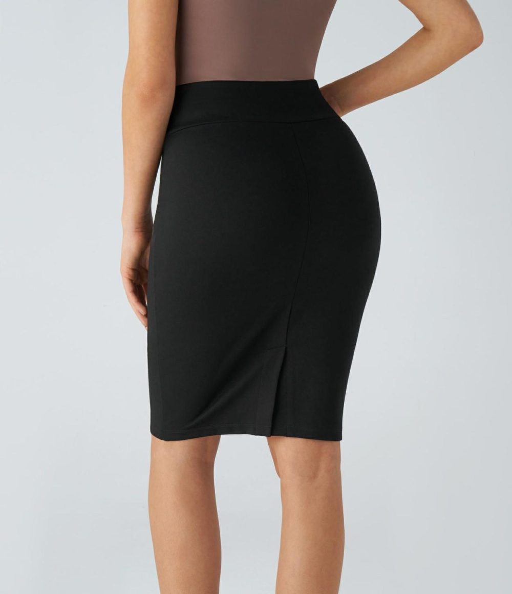 High Waisted Split Bodycon Work Pencil Skirt  | Womens  Commuting Skirts Clothing Commuting Skirts