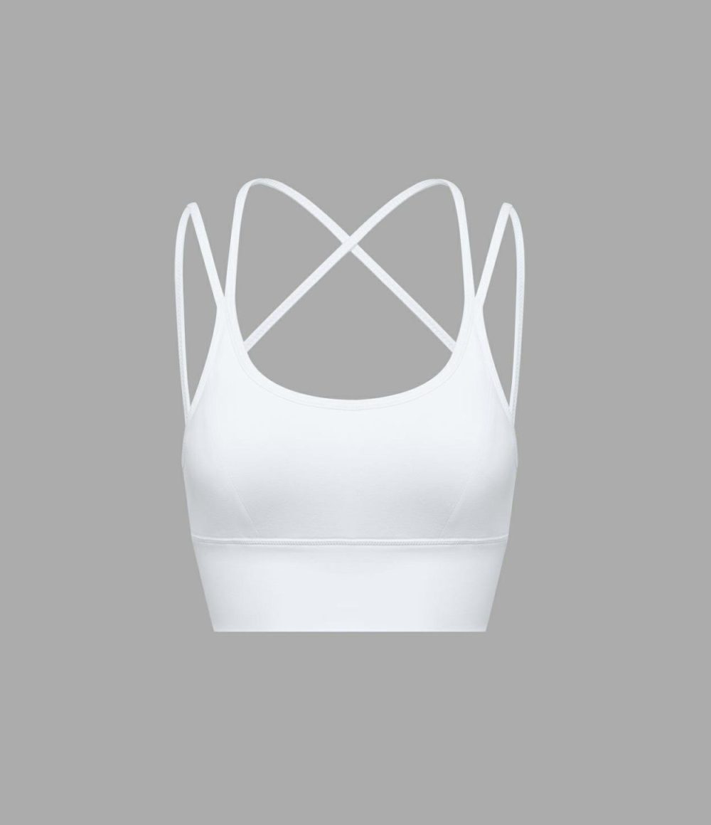 Low Support Crisscross Backless Yoga Sports Bra  | Womens  Sports Bras Clothing Sports Bras