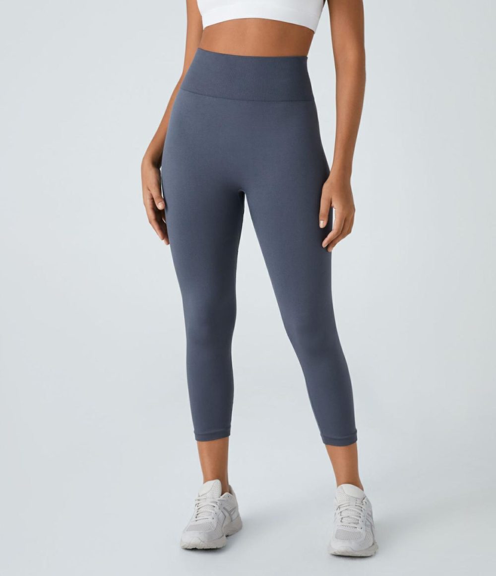 Seamless Flow High Waisted Butt Lifting Capri Yoga Leggings  | Womens  Butt Lifting Leggings Butt Lifting Leggings Butt Lifting Leggings