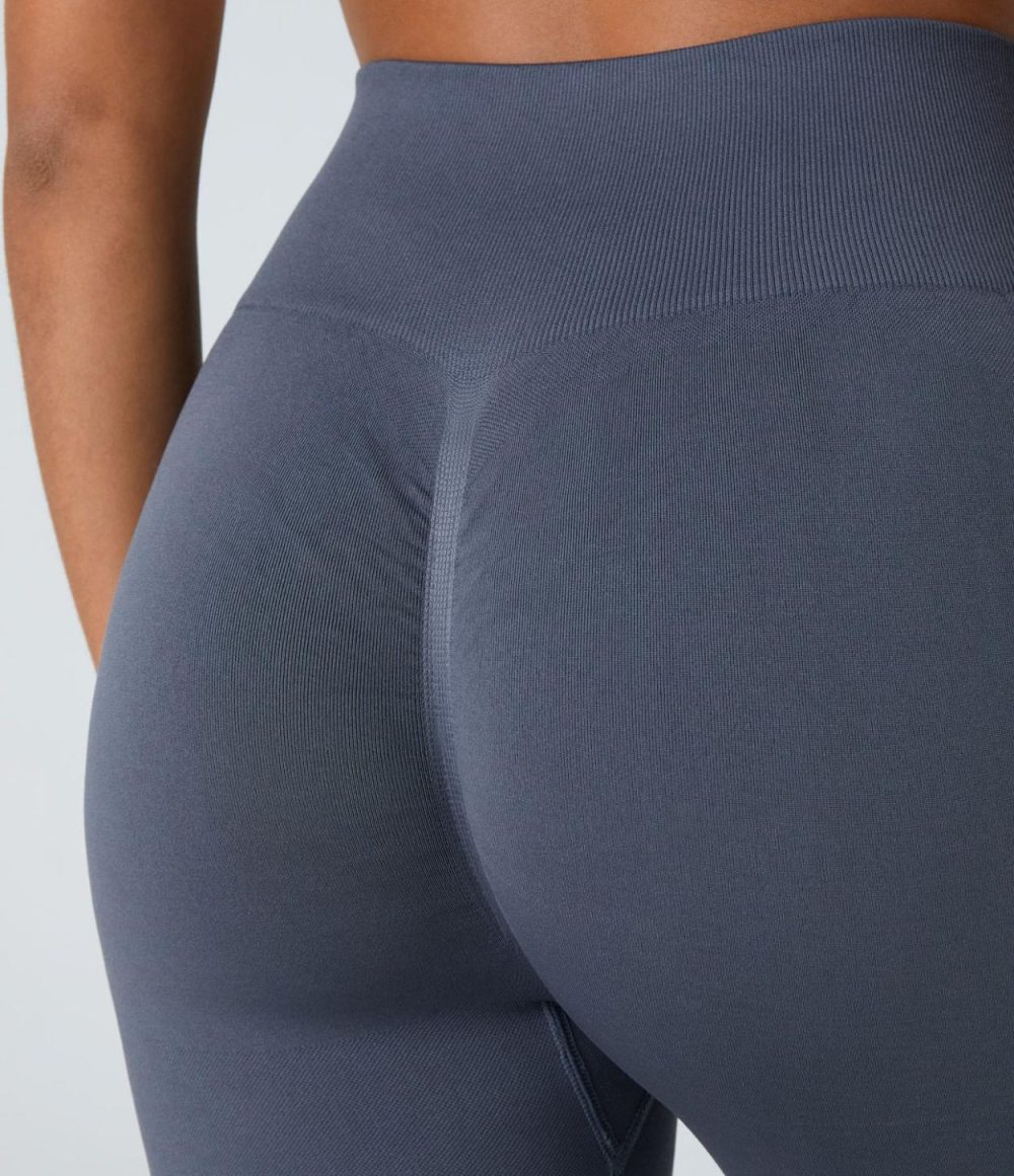 Seamless Flow High Waisted Butt Lifting Capri Yoga Leggings  | Womens  Butt Lifting Leggings Butt Lifting Leggings Butt Lifting Leggings