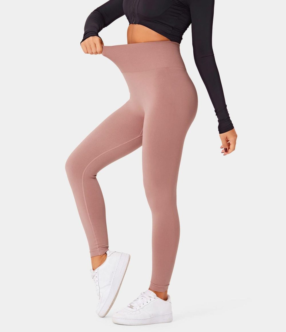 Seamless Flow High Waisted Plain Butt Lifting Leggings  | Womens  Butt Lifting Leggings Butt Lifting Leggings Butt Lifting Leggings