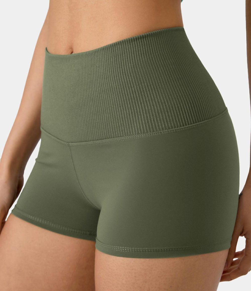 Seamless Flow High Waisted Yoga Biker Shorts 2.5”  | Womens  2.5″ Shorts 2.5" Shorts 2.5" Shorts