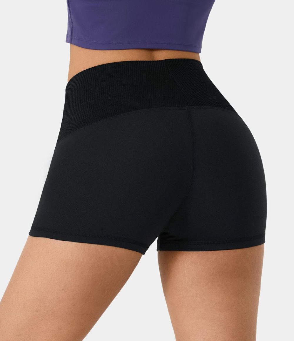 Seamless Flow High Waisted Yoga Biker Shorts 2.5”  | Womens  2.5″ Shorts 2.5" Shorts 2.5" Shorts