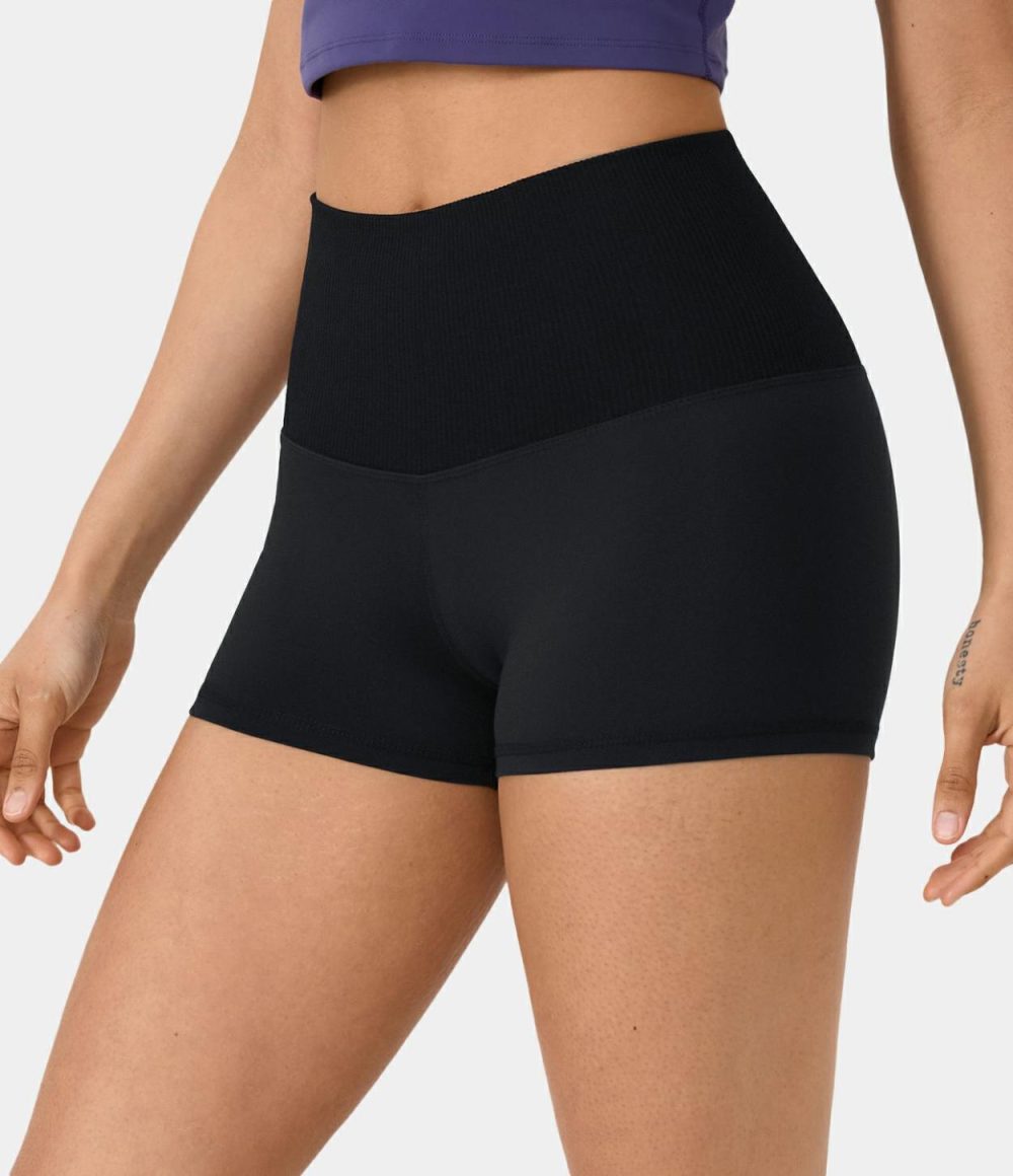 Seamless Flow High Waisted Yoga Biker Shorts 2.5”  | Womens  2.5″ Shorts 2.5" Shorts 2.5" Shorts