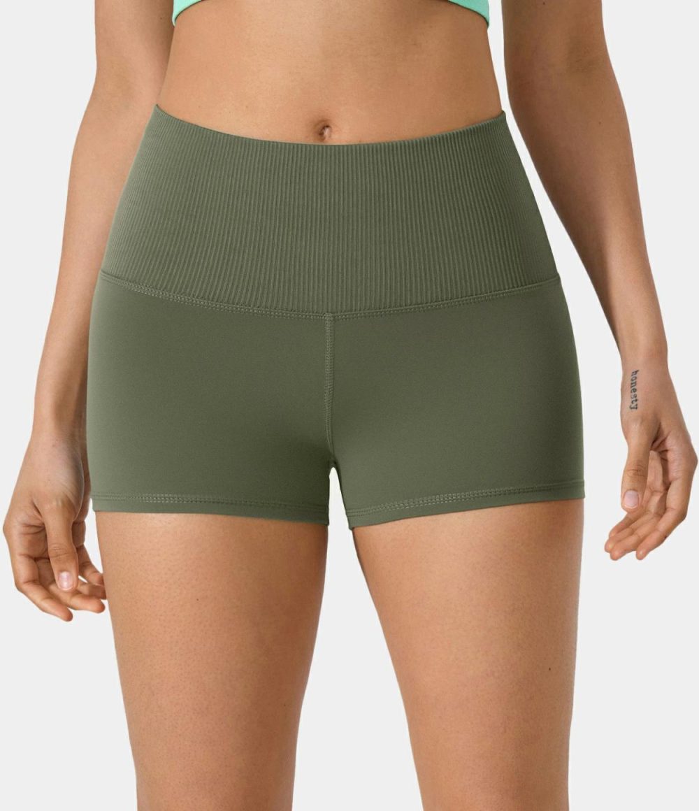 Seamless Flow High Waisted Yoga Biker Shorts 2.5”  | Womens  2.5″ Shorts 2.5" Shorts 2.5" Shorts