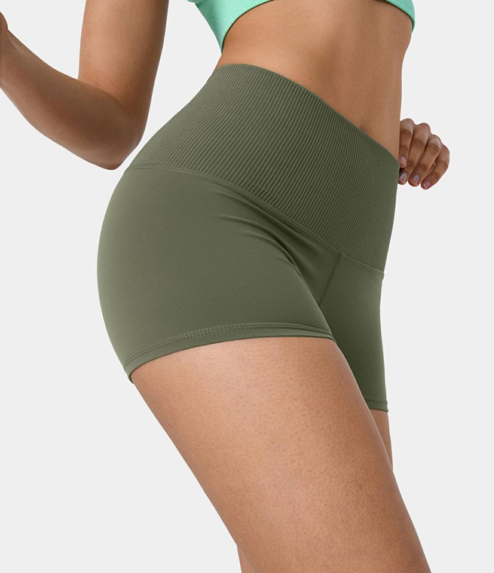 Seamless Flow High Waisted Yoga Biker Shorts 2.5”  | Womens  2.5″ Shorts 2.5" Shorts 2.5" Shorts