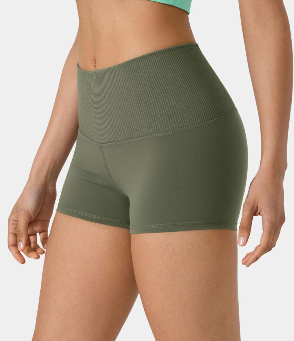 Seamless Flow High Waisted Yoga Biker Shorts 2.5”  | Womens  2.5″ Shorts 2.5" Shorts 2.5" Shorts