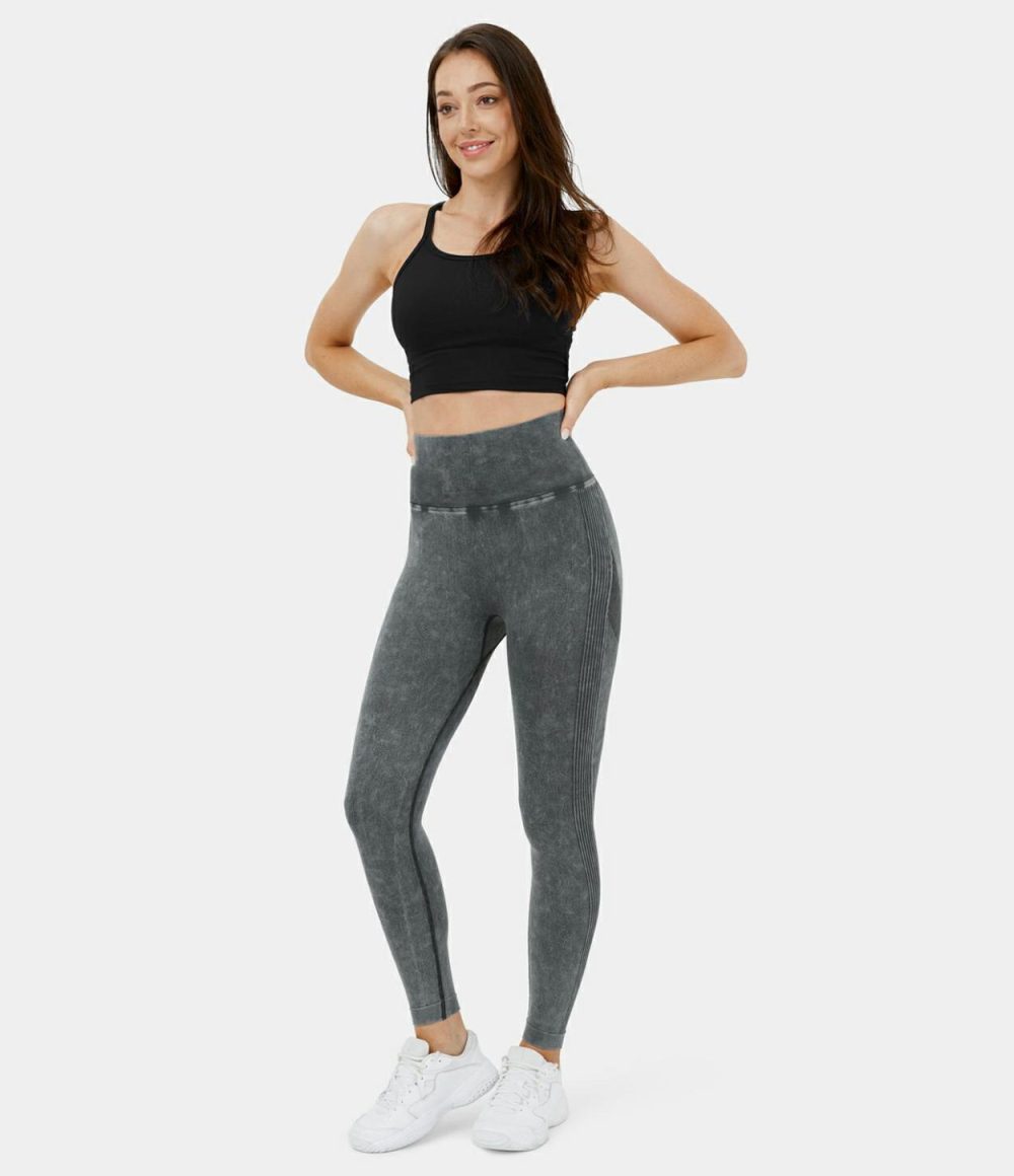 Seamless Flow Super High Waisted Butt Lifting Ruched Washed Yoga Leggings  | Womens  Butt Lifting Leggings Butt Lifting Leggings Butt Lifting Leggings