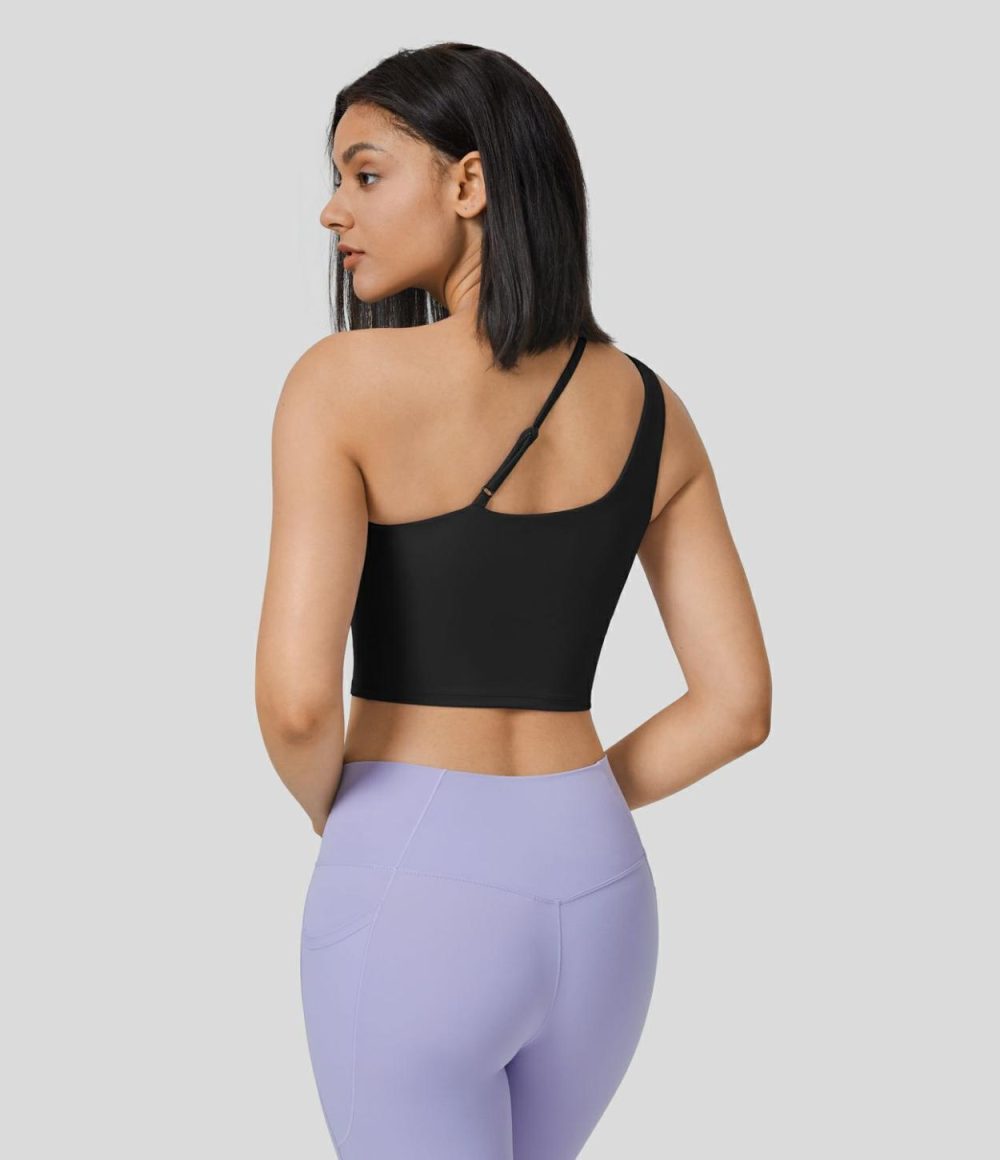 Softlyzero™ Airy Asymmetric Adjustable Strap Backless Cropped Cool Touch Yoga Tank Top-UPF50+  | Womens  Cropped Tops Clothing Cropped Tops