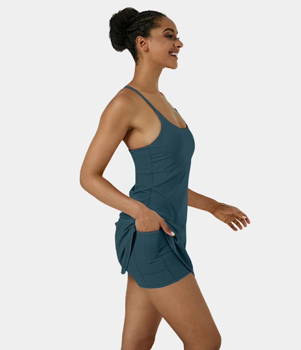 Softlyzero™ Airy Backless 2-in-1 Pocket Cool Touch Mini Slip Pickleball Active Dress-UPF50+  | Womens  Active Dresses Active Dresses Active Dresses