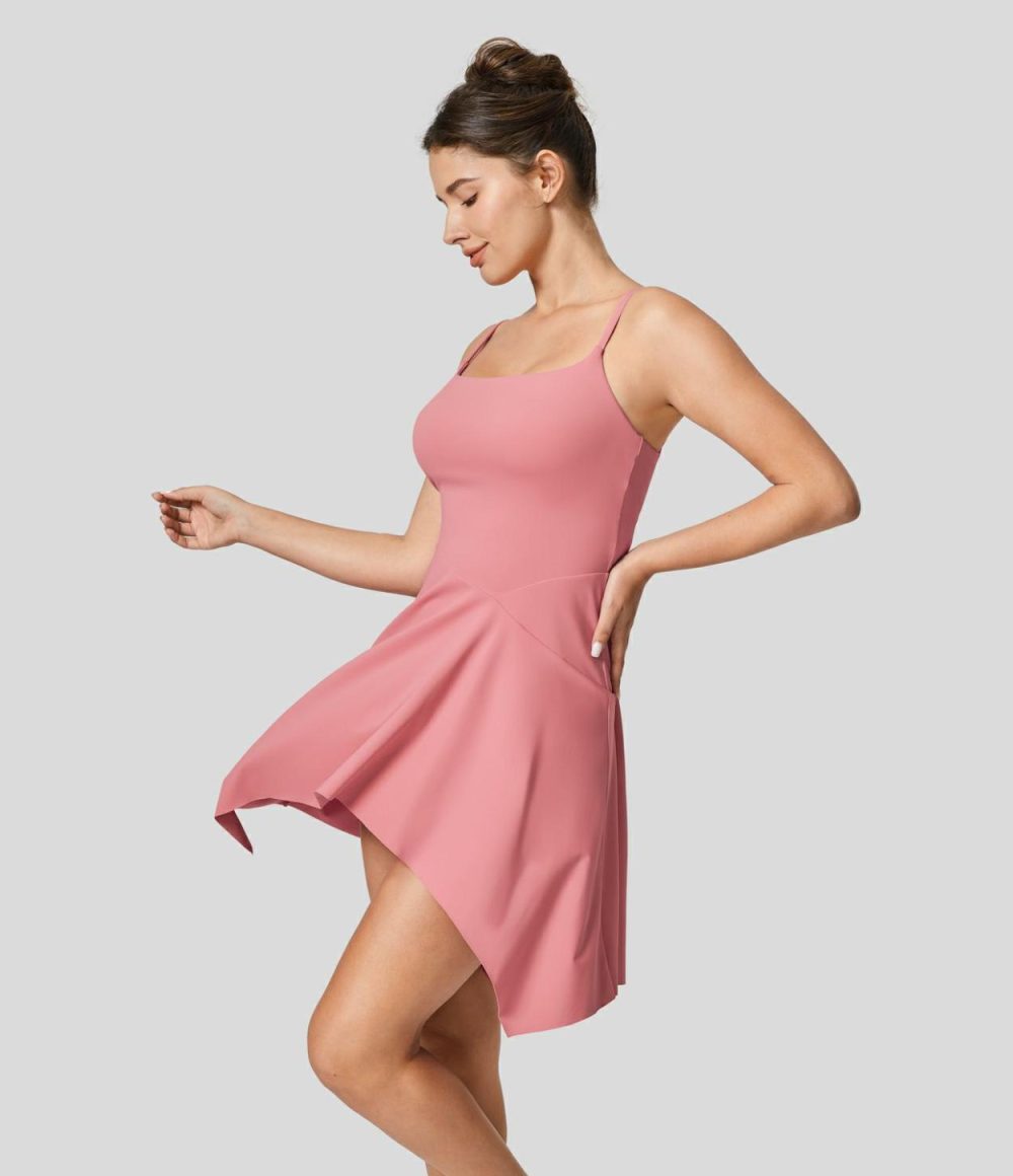 Softlyzero™ Airy Backless 2-Piece Pocket Cool Touch Mini Dance Active Dress-UPF50+  | Womens  Active Dresses Active Dresses Active Dresses