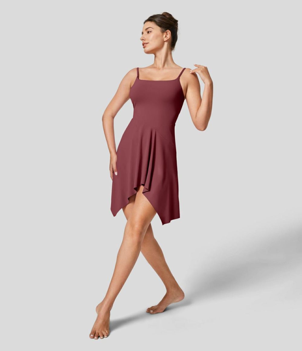 Softlyzero™ Airy Backless 2-Piece Pocket Cool Touch Mini Dance Active Dress-UPF50+  | Womens  Active Dresses Active Dresses Active Dresses