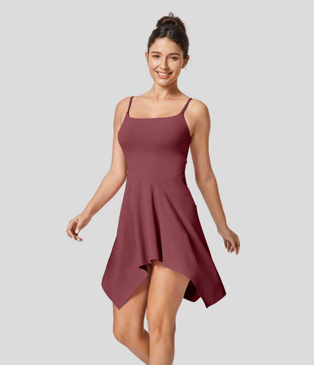 Softlyzero™ Airy Backless 2-Piece Pocket Cool Touch Mini Dance Active Dress-UPF50+  | Womens  Active Dresses Active Dresses Active Dresses