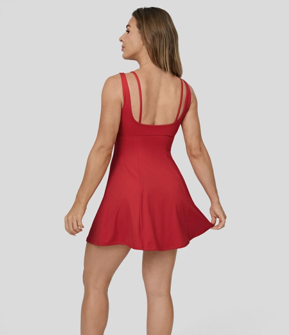 Softlyzero™ Airy Backless Buckle Mini Slip Cool Touch Casual Dress-UPF50+  | Womens  Active Dresses Active Dresses Active Dresses