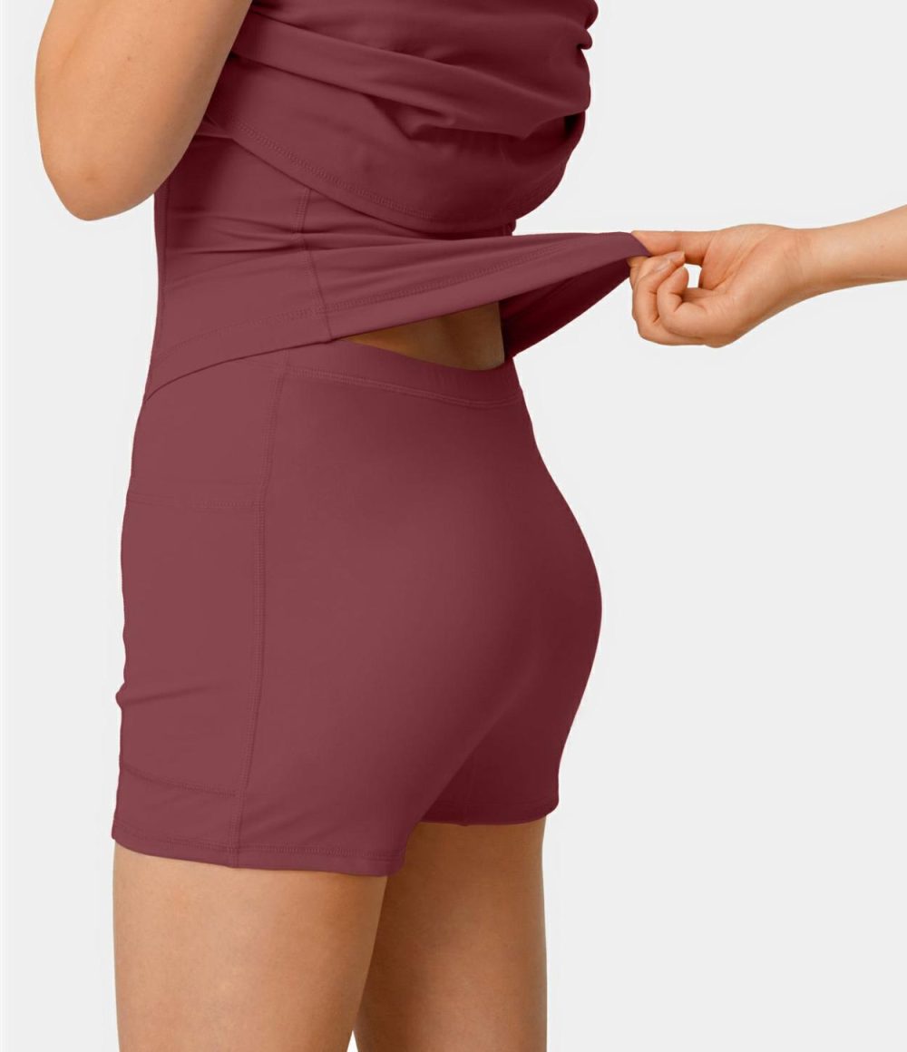 Softlyzero™ Airy Backless Cut Out Adjustable Strap 2-in-1 Pocket Cool Touch Longer Active Dress-Easy Peezy Edition-UPF50+  | Womens  Active Dresses Active Dresses Active Dresses